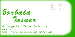 borbala tasner business card